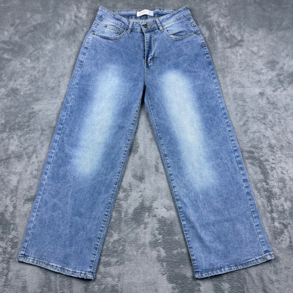Angels of Difference Wide Leg Jeans Medium Wash Blue Size 10P AOD-1169LHB.P